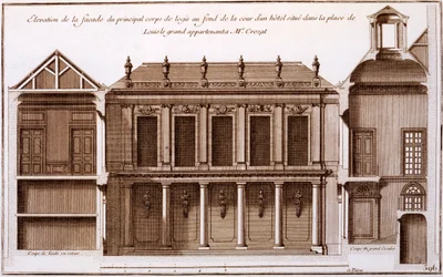 Facciata di parte della casa di Monsieur Crozat, Place Louis le Grand, Parigi, da 